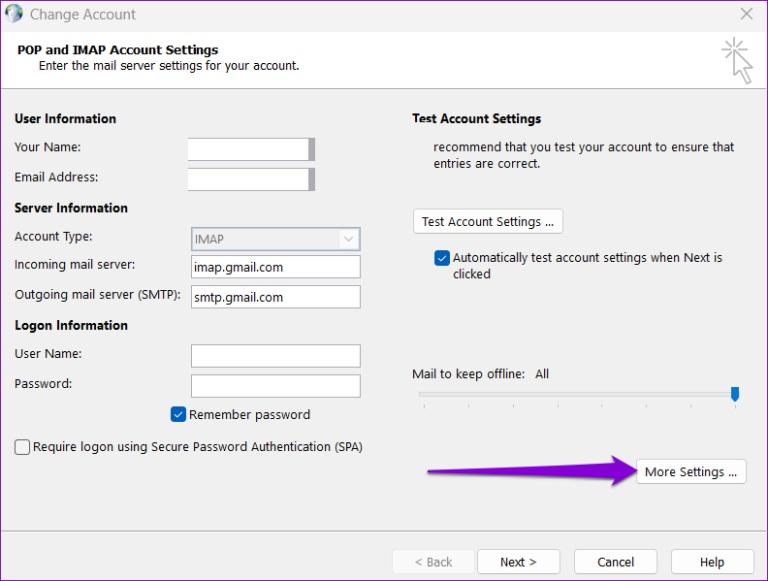 نحوه رفع خطای IMAP 0x800CCC0E در Outlook در ویندوز 11 8