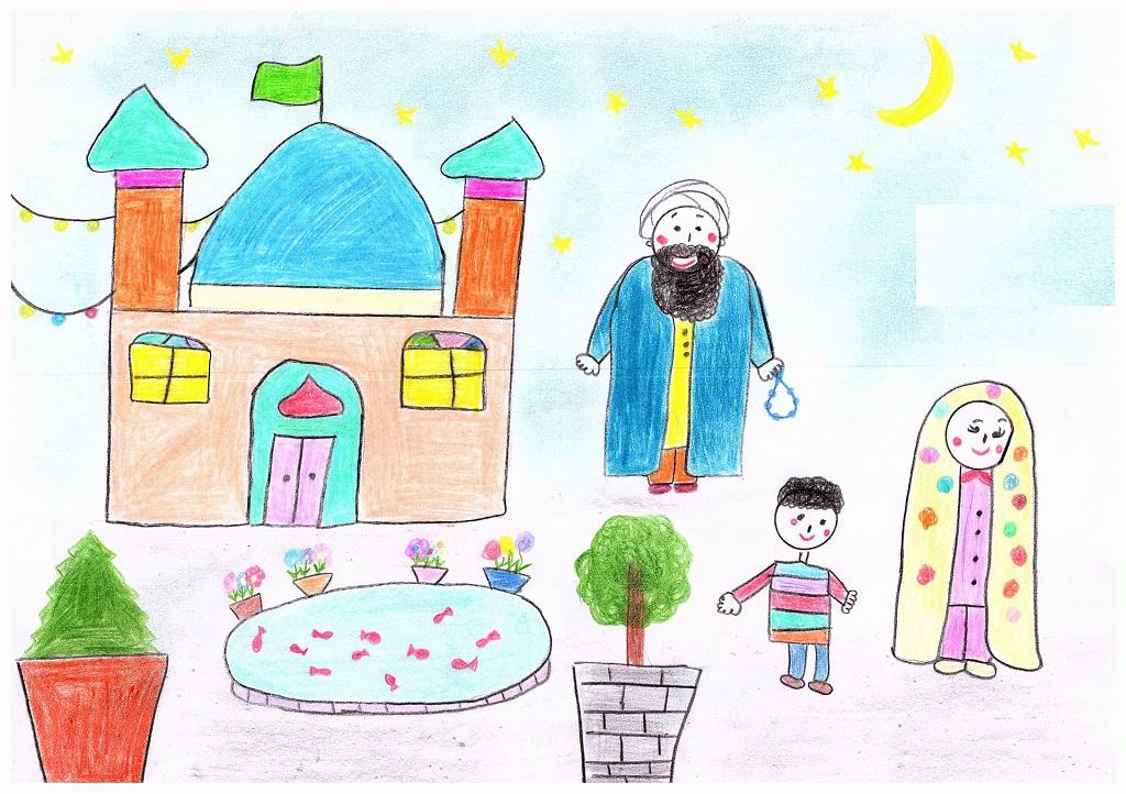 نقاشی عید فطر کودکانه 1