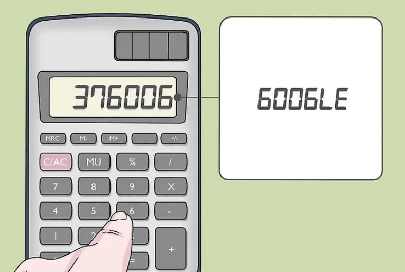 نحوه نوشتن کلمات با ماشینحساب 9