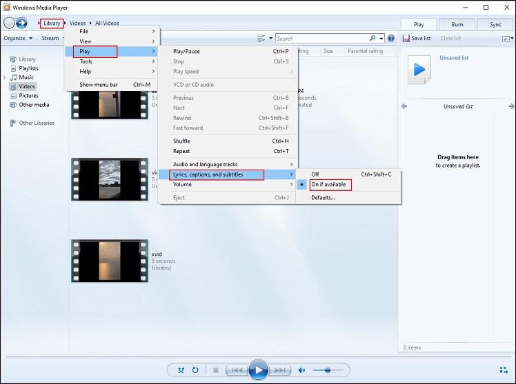 نحوه اضافه کردن فایل SRT به WMV 1