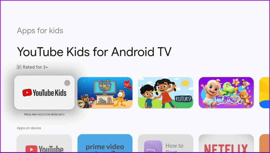 فعال کردن کنترل‌های والدین در گوگل تی وی 10