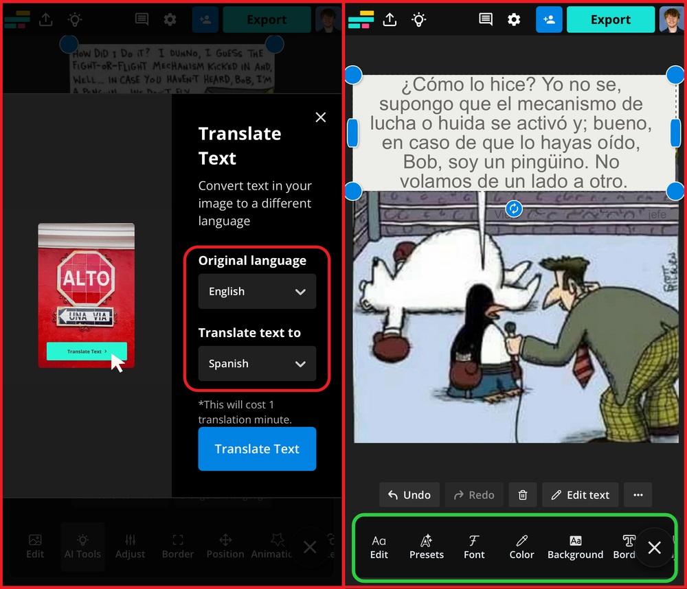 نحوه ترجمه تصاویر در اینستاگرام 2