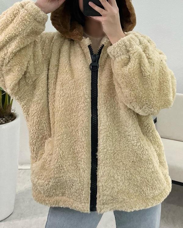 سویشرت دخترانه با پارچه تدی 1