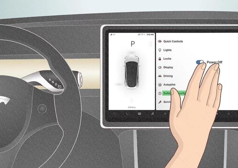 نحوه خاموش کردن خودروهای تسلا 6
