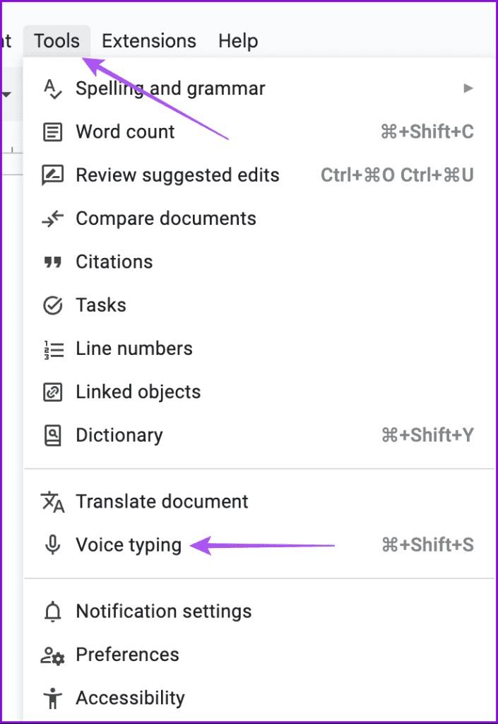 نحوه استفاده از تایپ صوتی در Google Docs 6