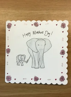 ساخت کارت پستال روز مادر کودکانه 3