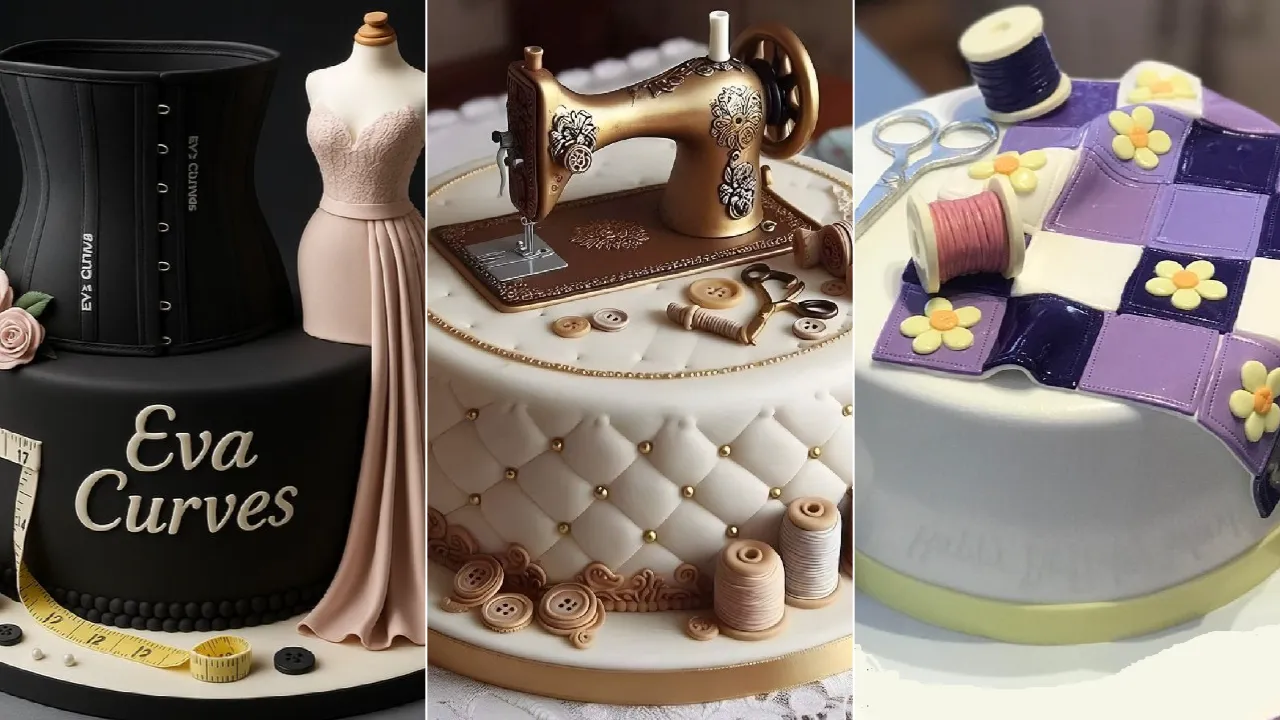 20 مدل کیک روز خیاط؛ لاکچری و خاص با الهام از نخ، سوزن و چرخ خیاطی