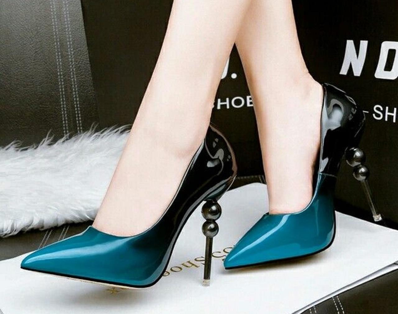 مدل کفش چرم زنانه مجلسی دو رنگ 2