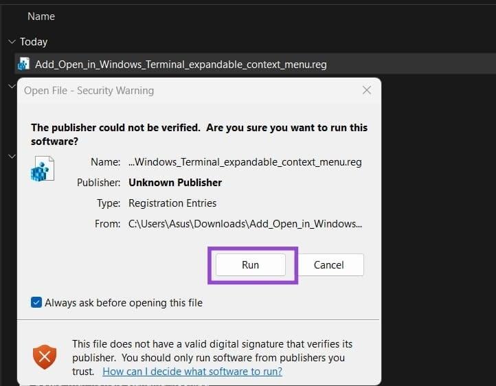 نحوه فعالسازی منوی راستکلیک در ترمینال ویندوز 11 5