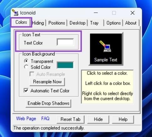 نحوه تغییر رنگ فونت آیکونهای دسکتاپ 13