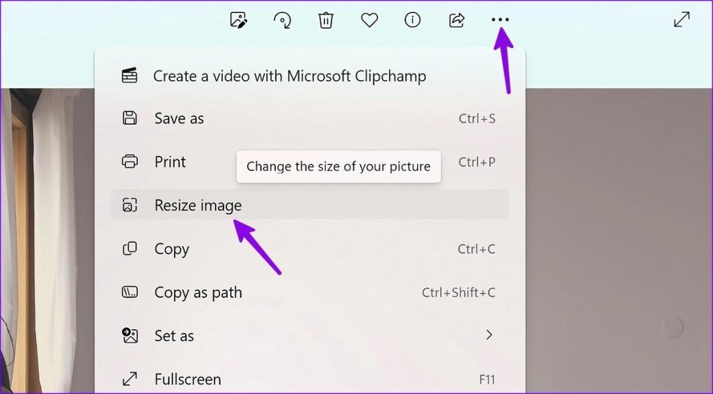 استفاده از Microsoft Photos برای کاهش سایز عکس 