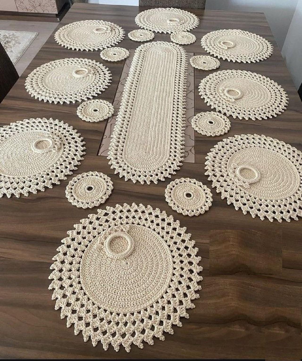 مدل رانر رومیزی مکرومه 4