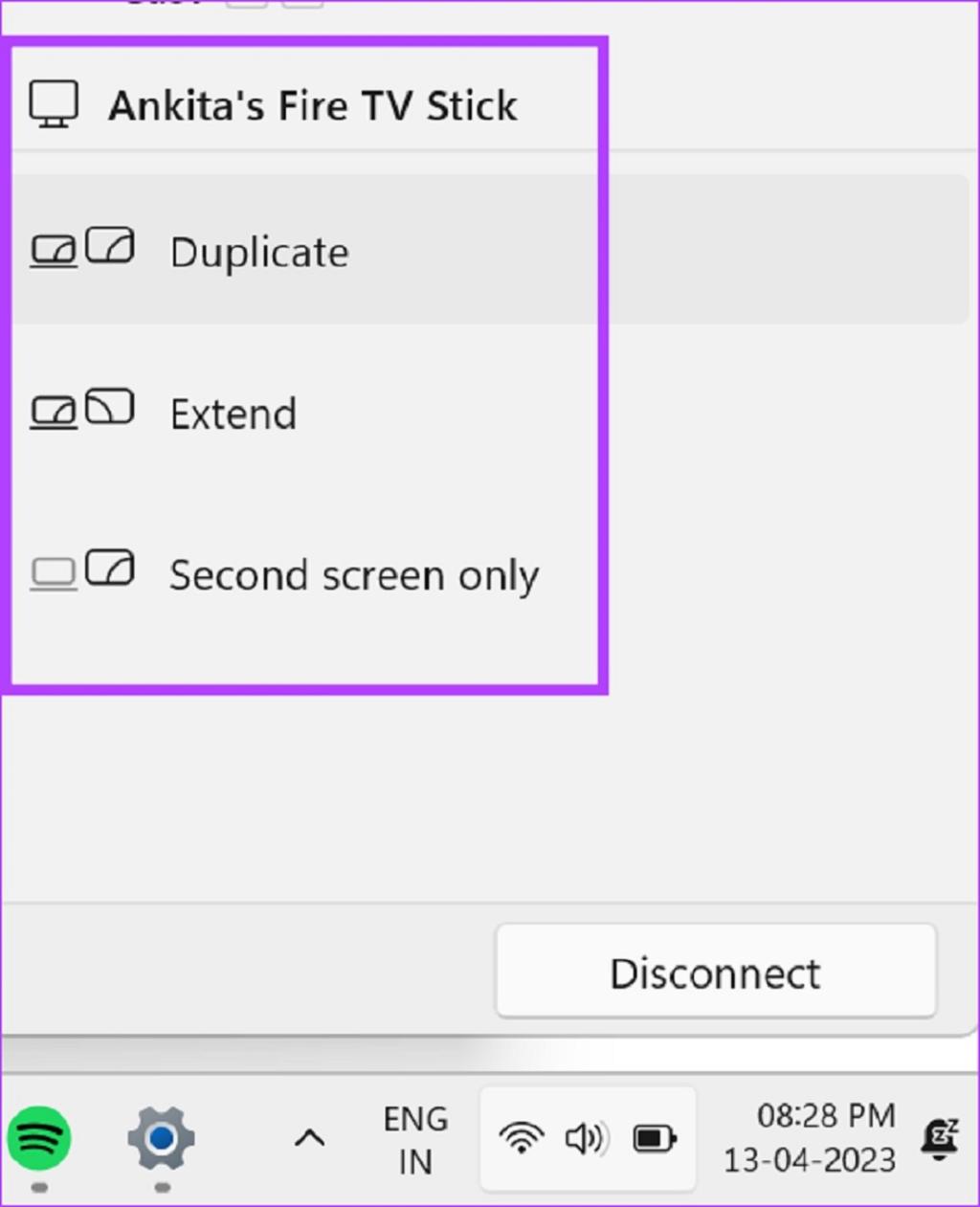 تبدیل لپ تاپ به صفحه نمایش از طریق تنظیمات نمایشگر ویندوز 11