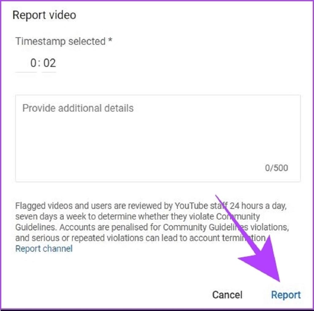 گزارش تخلف در یوتیوب 