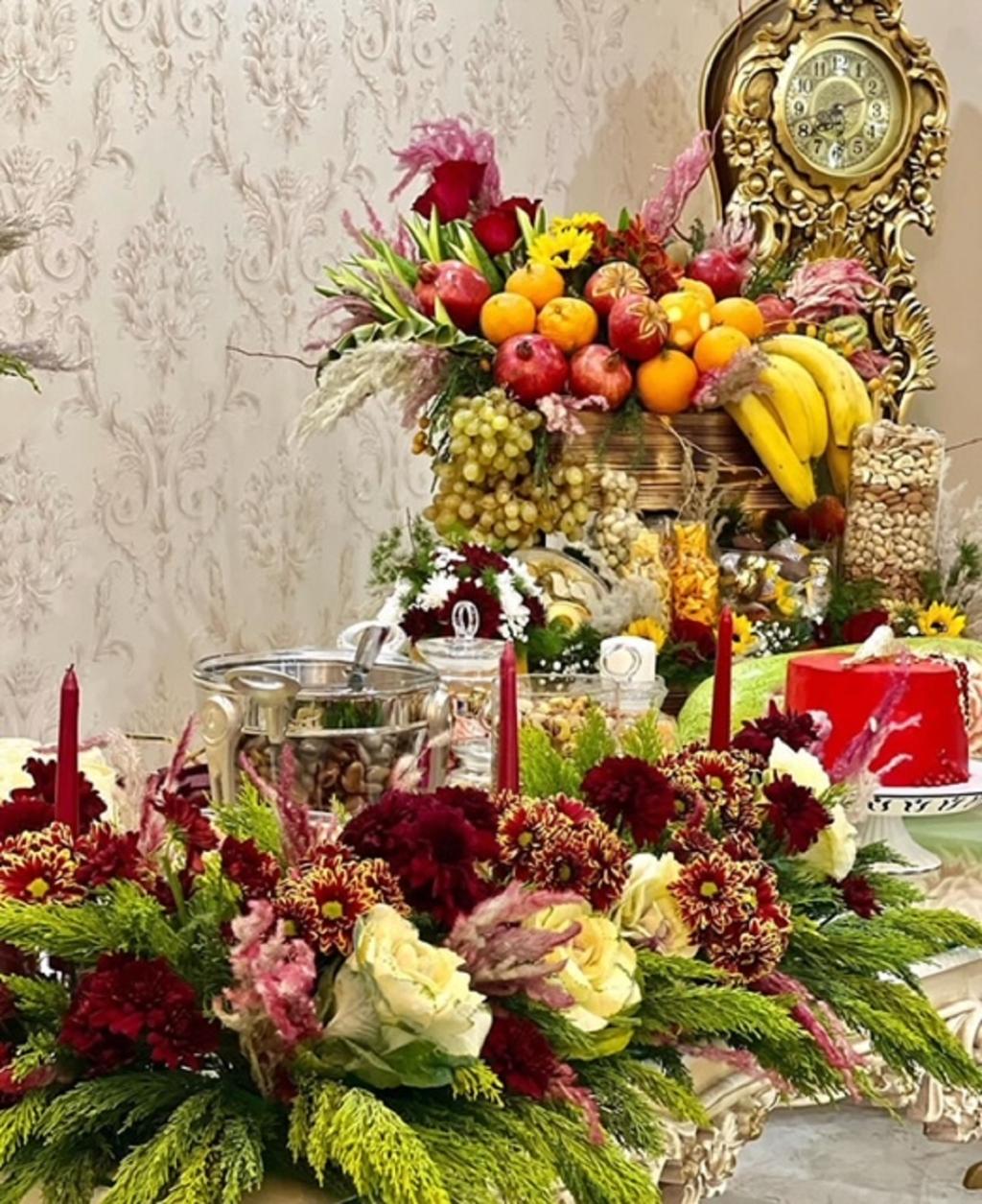 تزیین شب یلدا برای عروس ساده