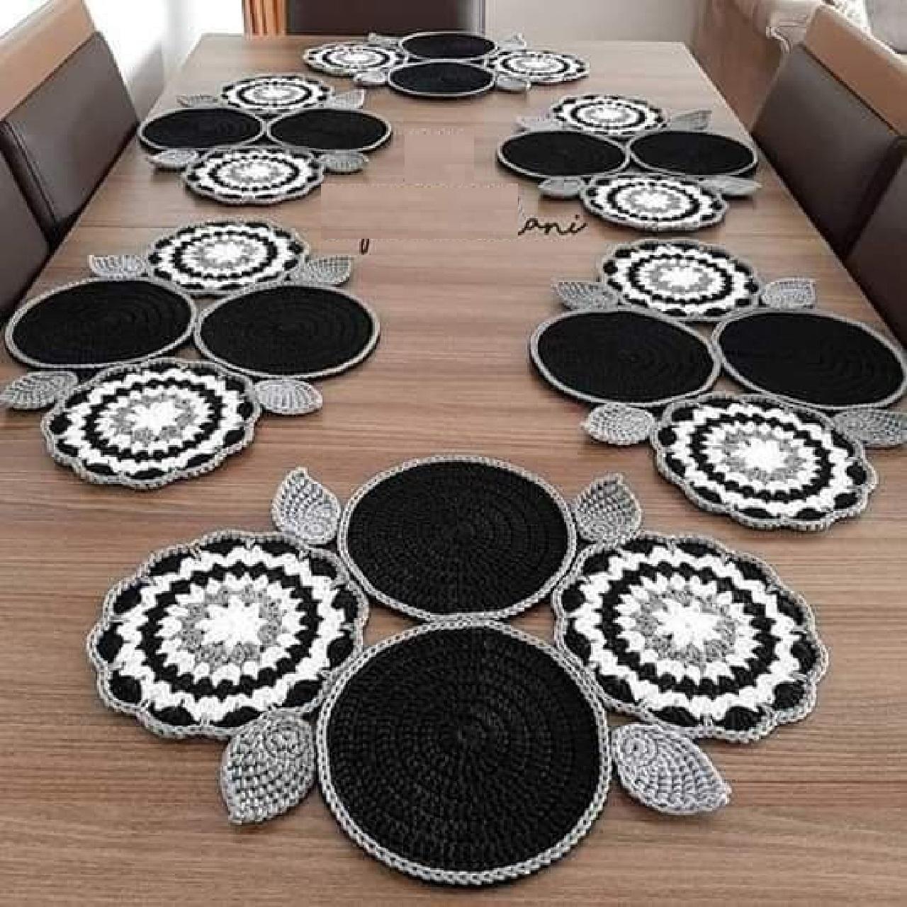 مدل رانر رومیزی بافتنی 1