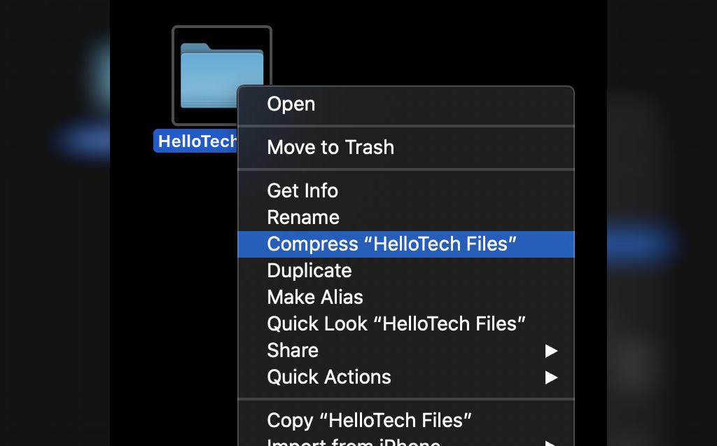 نحوه زیپ کردن فایل در سیستم عامل مک (Mac OS X)