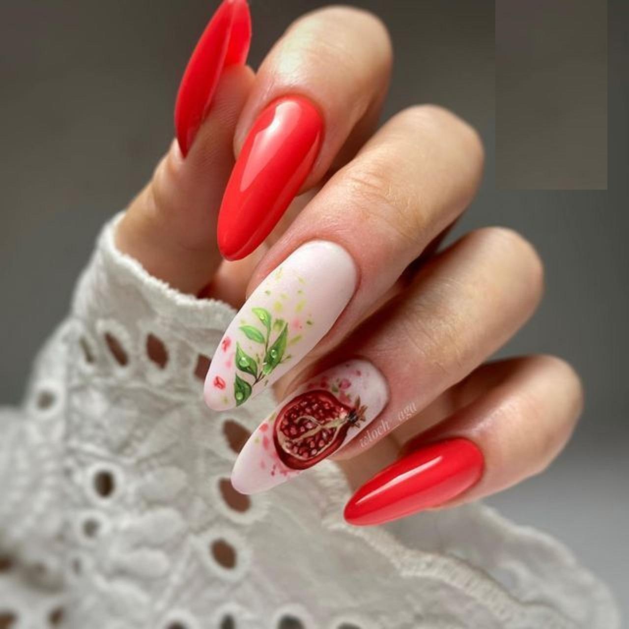 مدل ناخن یلدایی دخترانه 1