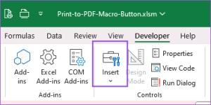 نحوه ساخت دکمه پرینت به PDF در مایکروسافت اکسل 17