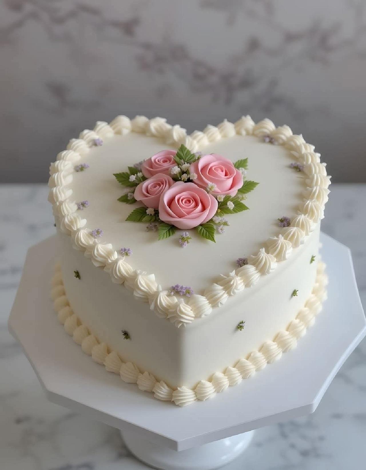 مدل کیک روز مادر قلبی شکل