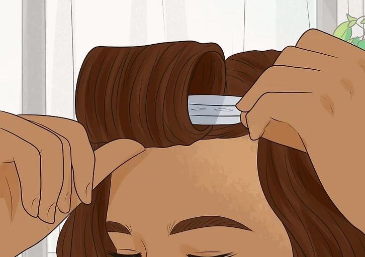 نحوه استایل کردن موی چتری پرده ای 12