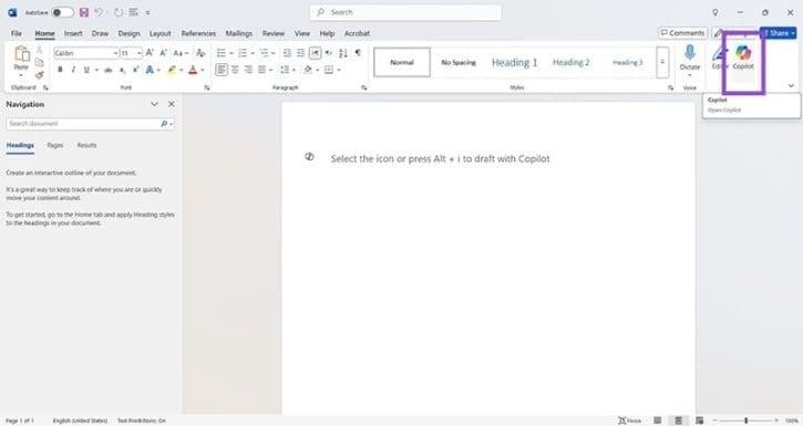 نحوه حذف Copilot از Word 1