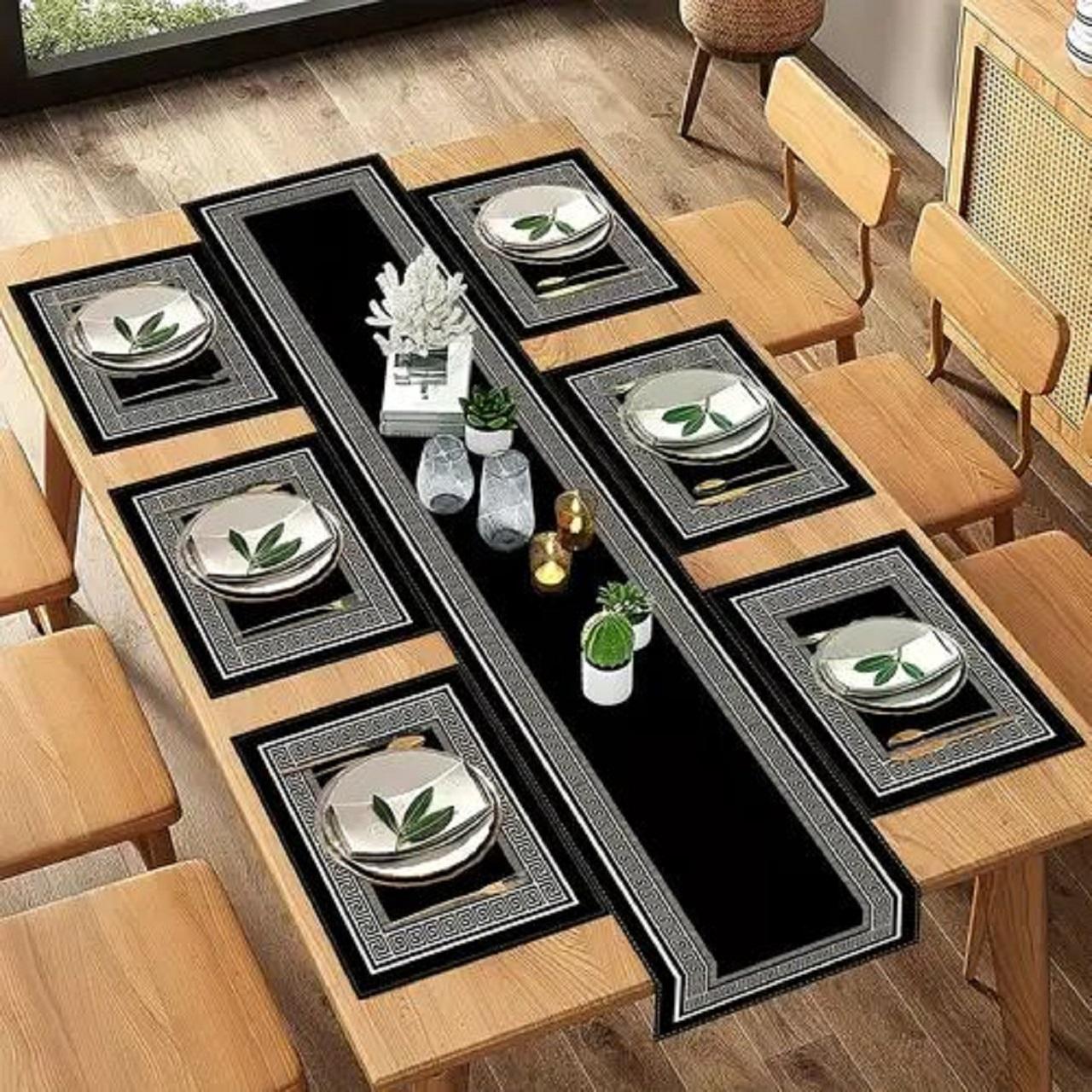 مدل رانر رومیزی ساده با طرح سیاه و سفید2 