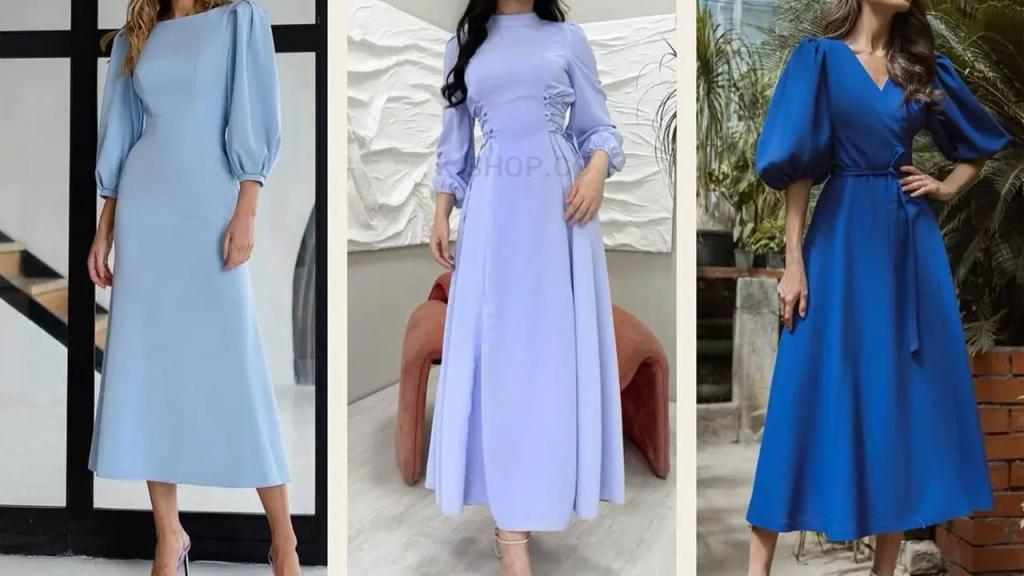 مدل‌های جدید پیراهن زنانه مجلسی بلند با آستین پفی؛ لوکس و خاص برای امسال