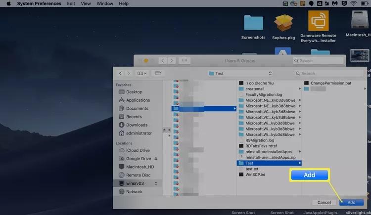 نحوه نصب خودکار درایو شبکه در macOS 3