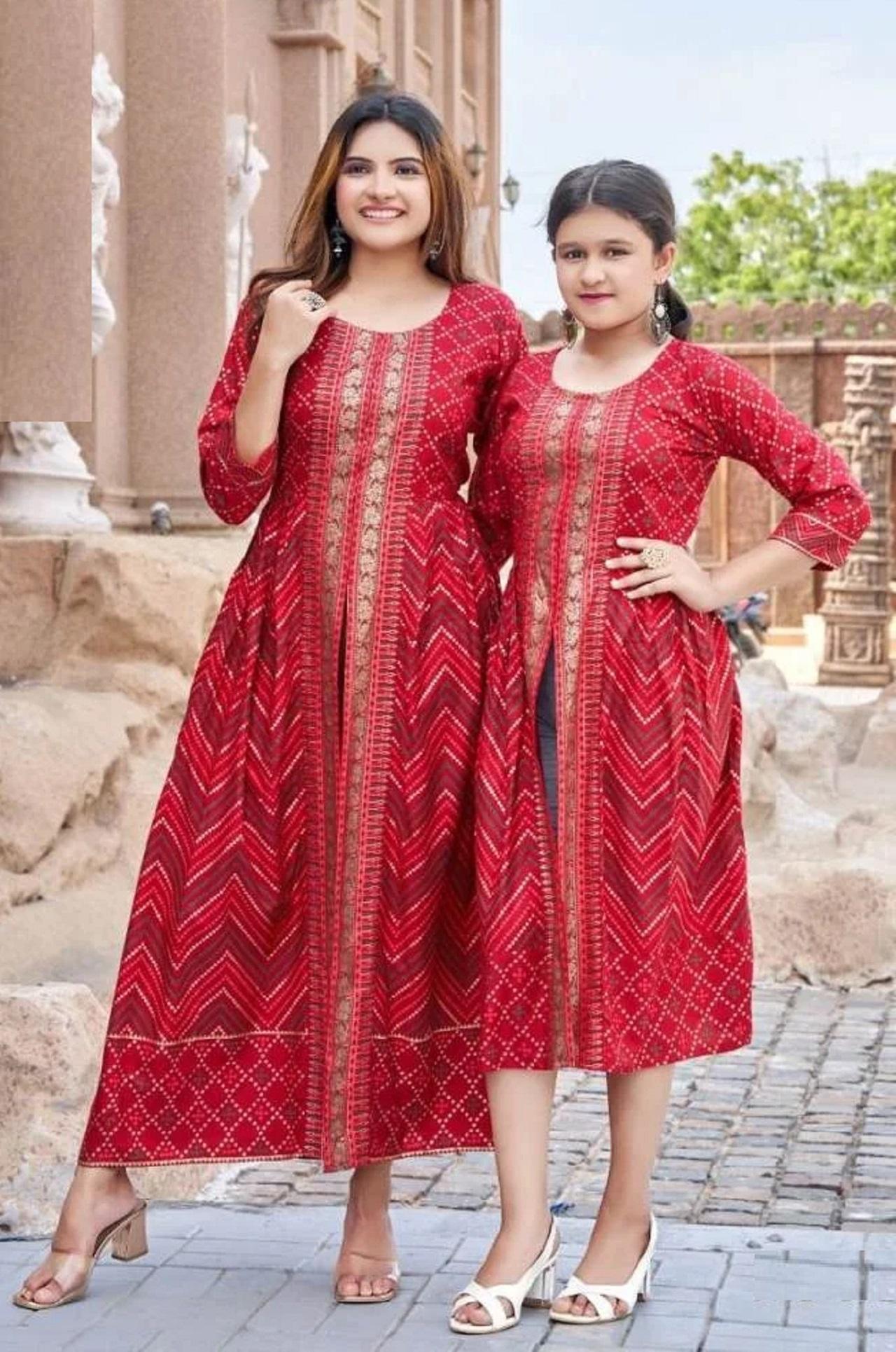 مدل لباس یلدایی ست مادر دختری سنتی 2