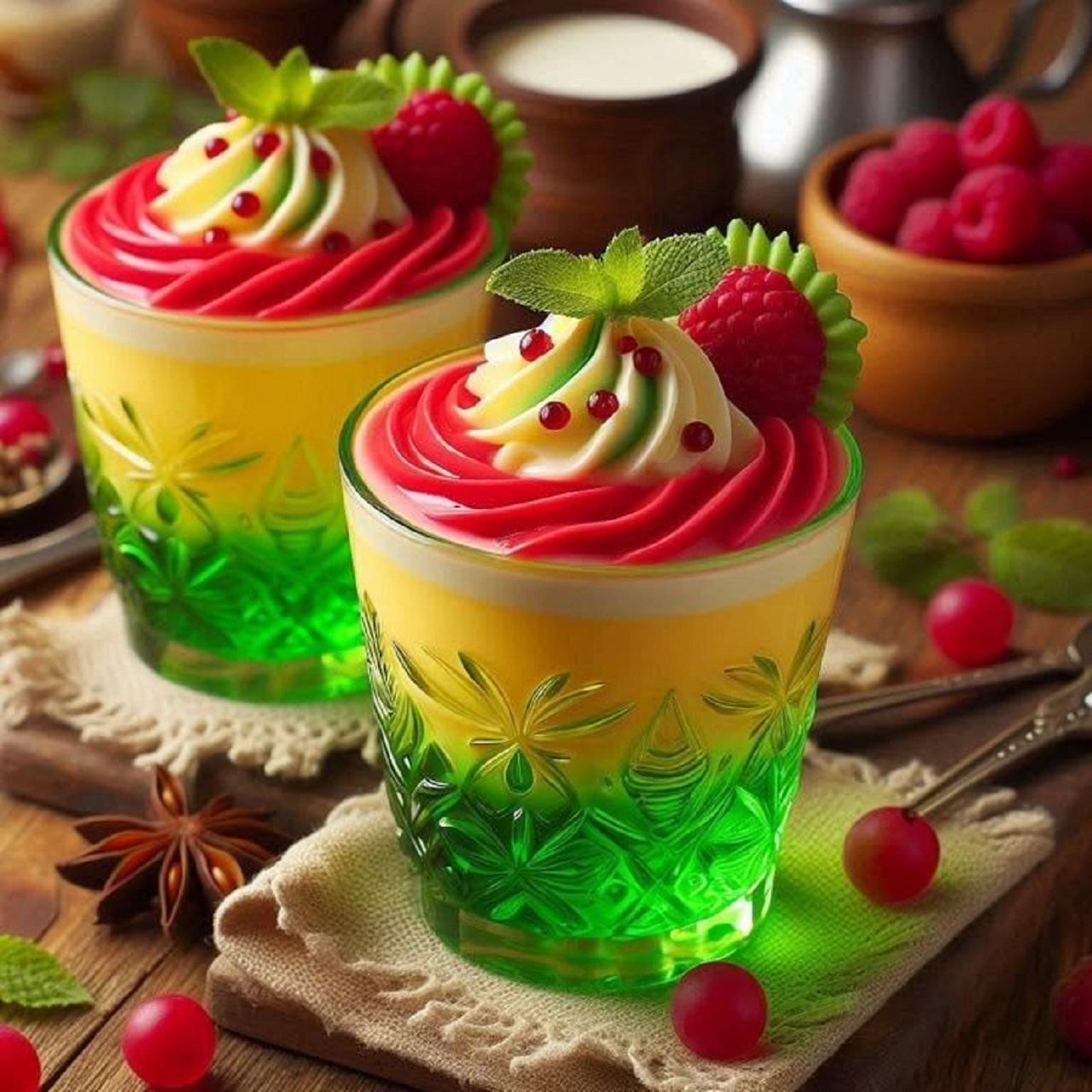 مدل ژله یلدایی لیوانی دو رنگ 2