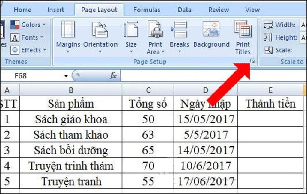 نحوه شماره گذاری صفحات اکسل از Page Setup 1