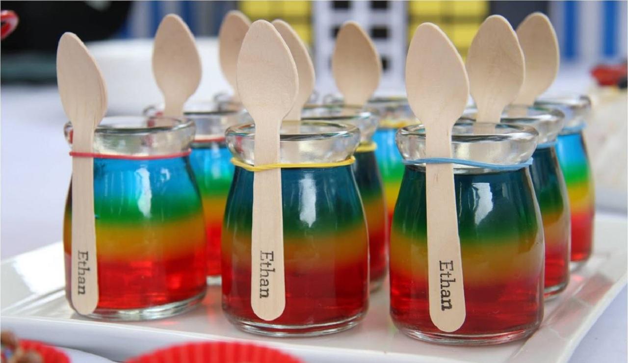 مدل ژله رنگین کمان لیوانی یلدایی2