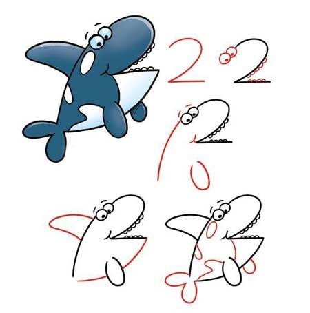 نقاشی حیوانات با عدد 2 انگلیسی 15