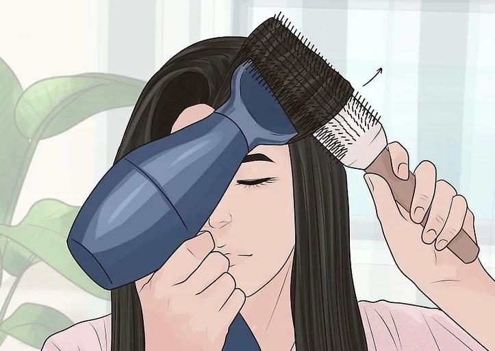 نحوه استایل کردن موی چتری پرده ای 4