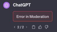علت و روش حل مشکل خطای Error in moderation در ChatGPT