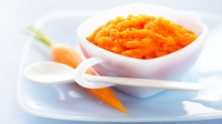 طرز تهیه پوره هویج برای نوزاد کودک خوشمزه و مقوی بدون شیر