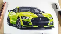 آموزش طراحی فورد موستانگ؛ کشیدن نقاشی ماشین Ford Mustang