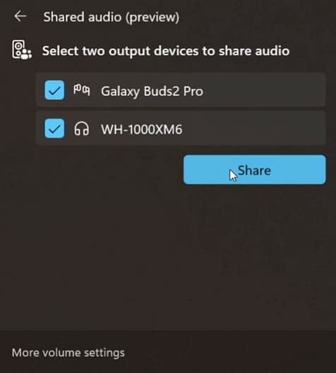 نحوه استفاده از قابلیت Shared Audio در ویندوز ۱۱ 2