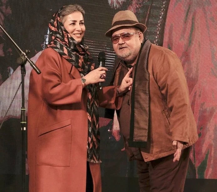 اکبر عبدی و همسرش