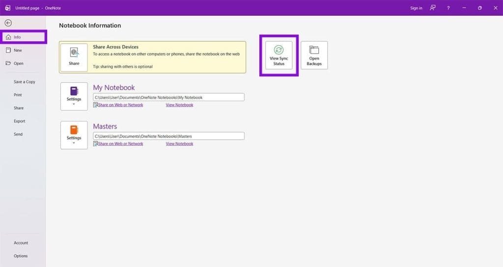 نحوه رفع خطای OneNote 0xE000005E 1