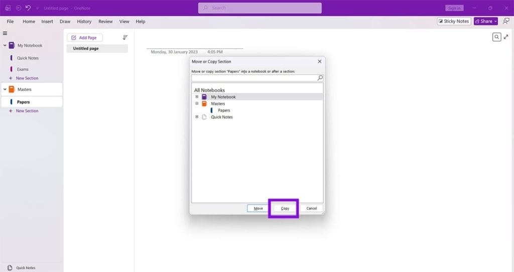 نحوه رفع خطای OneNote 0xE000005E 3
