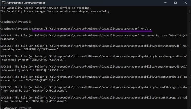 نحوه بررسی فایلهای Capability Access Manager 3