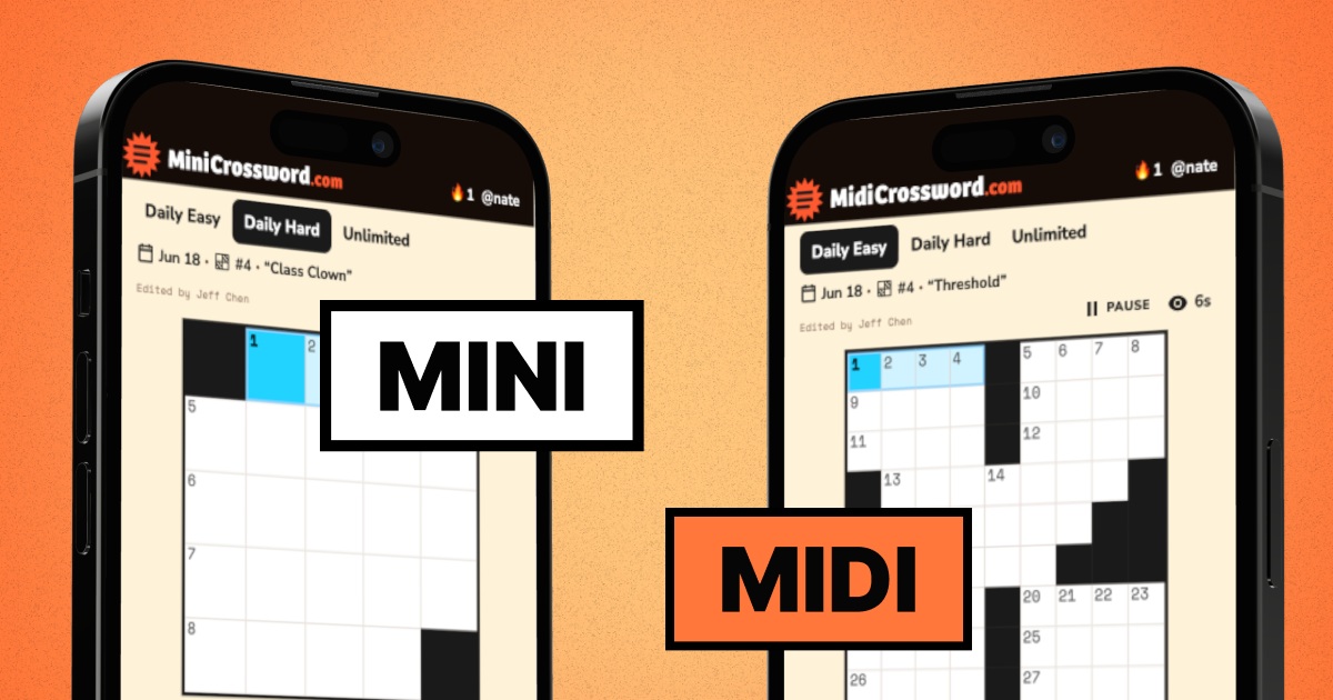 تفاوت Mini Crossword با Daily Crossword چیست؟