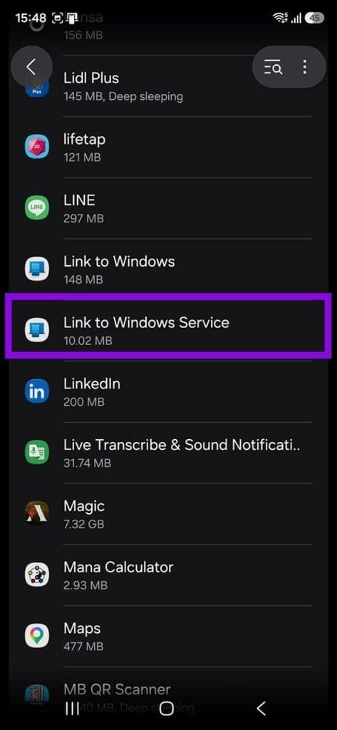 نحوه رفع مشکل دریافت پیام در Phone Link 6