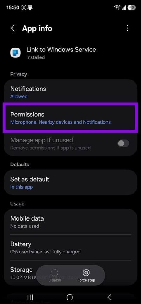 نحوه رفع مشکل دریافت پیام در Phone Link 9